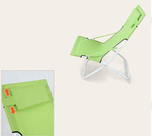 XinQing-Divano Pigro Sedia Pieghevole reclinabile della Poltrona del Balcone della Sedia della Rottura del Pranzo della Sedia pigra (Color : Green)