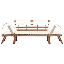 FAMIROSA Panca da Giardino con Cuscini 2-in-1 190 cm in Massello Acacia