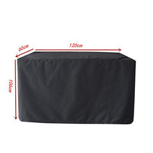 THJ Set di Mobili da Giardino per Esterni, Rivestimento per Mobili in Tessuto Oxford 210D Resistente all'Acqua E Resistente per Set di Cubi, Mobili da Giardino (120 * 60 * 106cm,Nero)