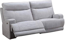 Destock - Divano a 2 posti, con Relax elettrico, colore: Grigio chiaro
