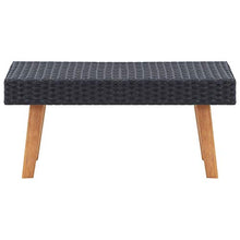 SKM Set Divani da Giardino 2 pz con Cuscini in Polyrattan Nero (30kg) Nero-9335