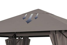QUICK STAR Tetto di Ricambio per Gazebo da Giardino, 3 x 3 m, Colore Grigio-beige