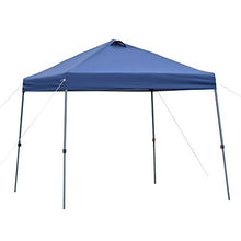 Outsunny Gazebo Pieghevole 3x3m da Giardino ed Esterno in Metallo e Tessuto Oxford Blu con Borsa da Viaggio