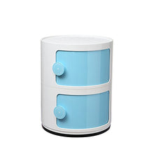 UMCCY Semplice plastica Libera Combinazione Locker con la Porta della Camera da Letto Bambini armadi del Comodino Snack Toy armadietto, 1, Due Blue