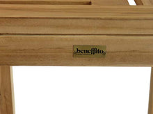 Beneffito - Tavolino quadrato per esterni, in teak, colore naturale, 35 x 45 x 45 cm