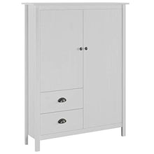 Ausla - Armadietto portaoggetti con 2 cassetti e 3 ripiani, per camera da letto, 99 x 45 x 137 cm, colore: Bianco