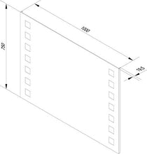 Fackelmann - Specchio a LED a quadretti, con illuminazione a LED e luce ambientale, dimensioni (L x A x P): ca. 100 x 75 x 2 cm, specchio di alta qualità, moderno specchio da bagno, larghezza 100 cm