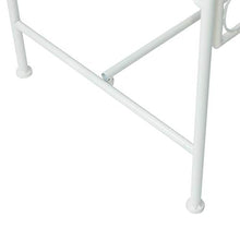miozzi Panchina 2 Posti da Giardino in Ferro Romantico Bianco 109.5x51x95.5 cm