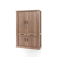 Newcastle - Armadio a 4 ante, colore: rovere scuro