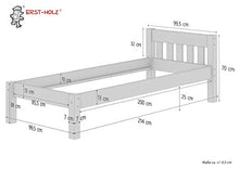 Erst-Holz Solido Letto Bianco per Materasso 90x200 in Pino con doghe rigide 60.38-09W