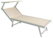 vandi Set 2 Lettini Prendisole da Giardino in Alluminio Zanzibar Beige