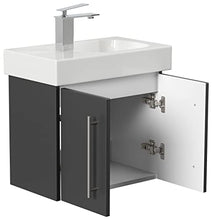 Mobile bagno con lavabo Geberit Icon XS 53cm a sinistra nero satinato
