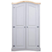 Armadio in Legno di Pino Messicano Corona Range 2 Porte Grigio