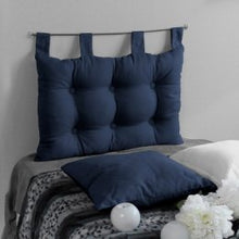 Enjoy Home, Testiera letto a cuscino, in cotone, 70 x 45 cm, Blu