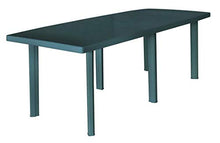 Tomaino Tavolo da Giardino allungabile in plastica con Foro per ombrellone (Verde)