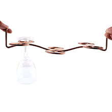 Bureze 6 portabicchieri da appendere sotto il mobiletto porta bicchieri da vino in rame