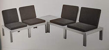 Ipae salottino modulare molok Bianco con 1 tavolino 8 Cuscini Antracite Set Giardino
