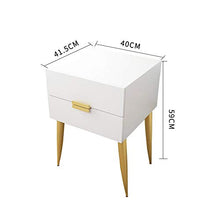 Comodino, Comodino Comodino con 2 Bagagli cassetto Singolo Comodino Gabinetto scandinavo Style Mobili Camera da Letto Pratico e Versatile (Color : White, Size : 40x41.5x59cm)
