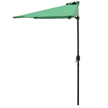 [casa.pro]® Ombrellone a Mezzaluna Ø300cm Verde Manovella Giardino Parasole