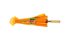 Ombrello piccolo geisha floreale cinese e giapponese, diametro 58 cm Arancione 7 1/8