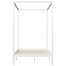 SKM Giroletto a Baldacchino Bianco Legno Massello di Pino 120x200cm