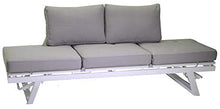 giordano shop Divano 3 Posti 199,5x77x65,5 cm in Alluminio con Cuscini Grigi