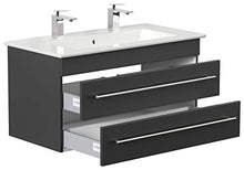 Mobile bagno ,lavabo Villeroy & Boch Venticello 100cm nero satinato, doppio