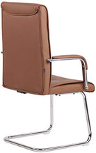 CLP Sedia Sala Pranzo Caro V2 I Sedia Ufficio Cantilever Con Braccioli In Similpelle E Metallo Cromato I Poltroncina Studio Carico Max 120 KG, Colore:marrone chiaro