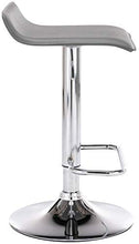 CLP Sgabello Bar Dyn Imbottito in Similpelle I Sedia Bancone Regolabile 60-78 CM I Sgabello Alto Girevole 360°, Colore:Grigio