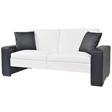 FAMIROSA Divano Letto con Braccioli in PVC Bianco Regolabile