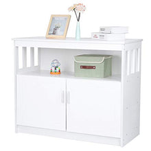 Armadietto da Bagno, Armadietto a Pavimento Armadio di Stoccaggio Credenza Moderna con Doppie Porte, 98 x 44 x 80 cm, Bianca