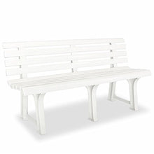 Tuduo - Panchina da giardino in plastica, 145,5 x 49 x 74 cm, colore: Bianco
