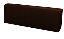 CUSCINO SCHIENALE 39X120X11-19 PER BANCALI PALLET EPAL EUR RIVESTITO IN ECOPELLE SFODERABILE MARRONE - ALTA DENSITA'