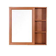 haozai Specchiera Arredo Bagno Marrone 60cmx12.5cmx70cm,Armadietto con Specchio in Vetro Temperato, Mobile Bagno Sospeso con Mensola E Ripiani Regolabili, Mobiletto da Parete 23