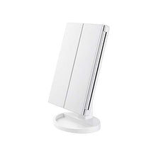 YEESEU. Tri-Fold Trucco LED Specchio, Illuminato Tri-Fold cosmetico Specchio da Toilette con Tocco Dimmer Switch Batteria e Alimentazione USB for Vanity Specchio delle Donne