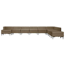 FAMIROSA Set Divani 11 pz in Tessuto Marrone