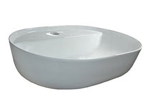 1 lavabo ovale in ceramica grande bagno 46 x 46 cm.