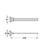 Grohe Porta Salviette Essentials Cromo 40371001, 560 mm
