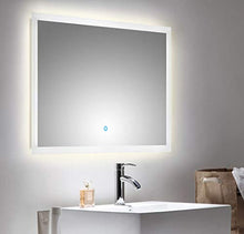 Set di mobili da bagno Firenze 90 (4 parti/B) antracite satinato e specchio LED