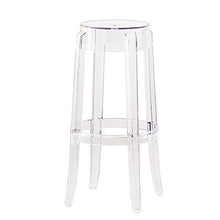 ZXWNB Sgabello da Bar Trasparente Alto 28,5 cm,Trasparente,A