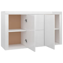 vidaXL Credenza Bianco Lucido 120x36x69 cm in Truciolato