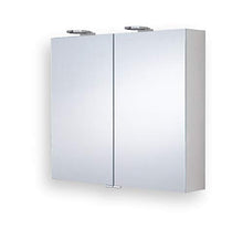 Generisch Neptun Como - Armadietto a specchio in alluminio con specchio posteriore, 1000 x 700 x 155 mm