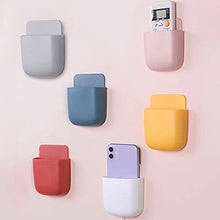 Set di 6 supporti di controllo remoto per telefono, scatola di immagazzinaggio da parete, organizer universale per letto di punzonatura per telecomando telefono (rosso+giallo+blu)