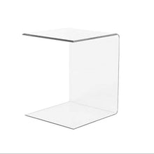 LuceSolida - 'Tower' Tavolino Comodino in Plexiglass Vetro Acrilico Lato Divano Trasparente 40x40x60