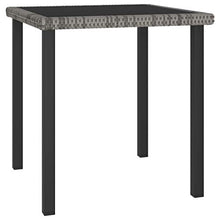 FAMIROSA Set da Pranzo da Giardino 5 pz in Polyrattan Grigio-5700