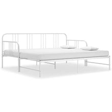 FAMIROSA Telaio Divano Letto Estraibile Bianco in Metallo 90x200 cm