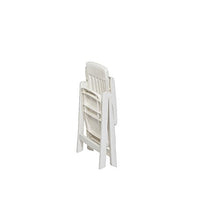 Sieger Palma Poltrona Pieghevole con Struttura in plastica, Colore: Bianco