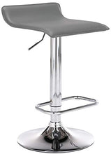CLP Sgabello Bar Dyn Imbottito in Similpelle I Sedia Bancone Regolabile 60-78 CM I Sgabello Alto Girevole 360°, Colore:Grigio