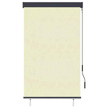 vidaXL - Tenda avvolgibile per esterni, 100 x 250 cm, colore: bianco crema