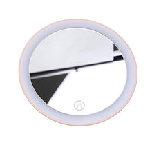 ADSE Specchio per Trucco Portatile LED Lighte Specchio cosmetico Ingranditore Specchio per Trucco Specchio per Trucco con luci (Rosa)